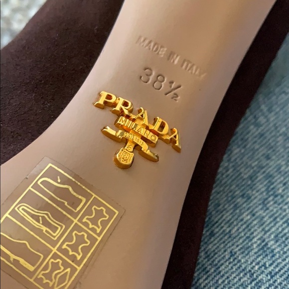 Prada Brown Suede Ankle Boots - Picture 9 of 9